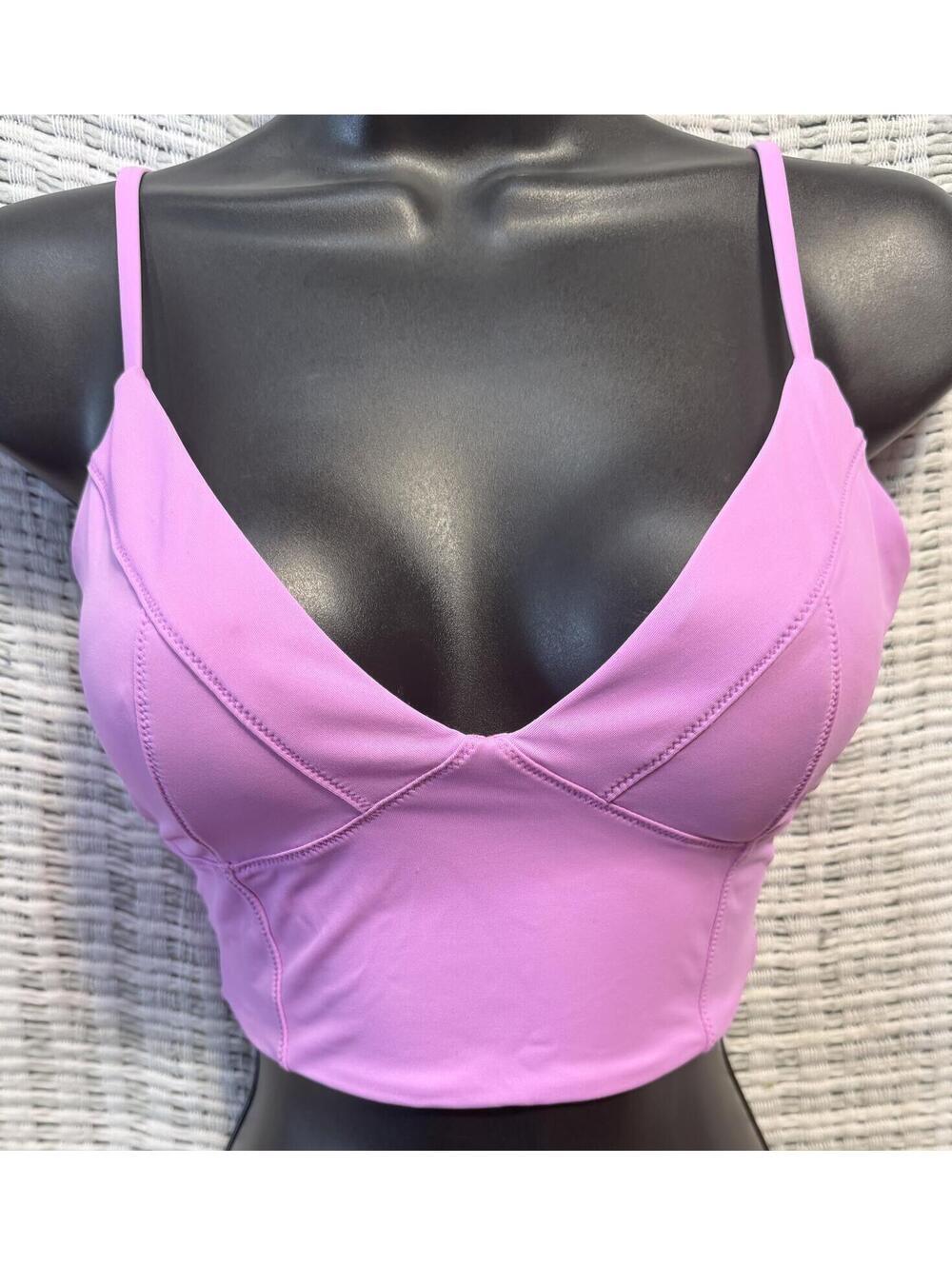 BATHING TOP Victoria's Secret Lilac Pink Triangle Bikini Top Size M